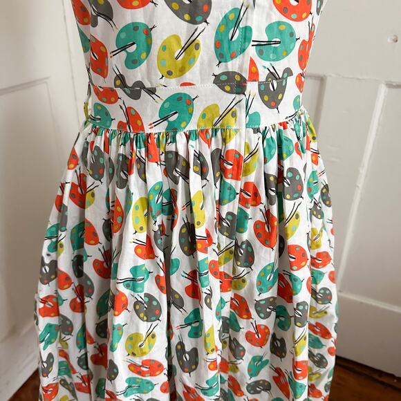 Bernie Dexter Artist Paint Palette Pin-Up Dress, Size Medium - Picture 3 of 7